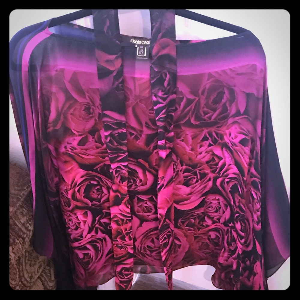 Roberto Cavalli multicolored light and wavy top